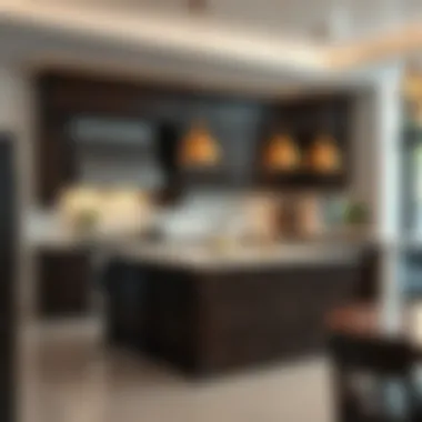 Elegant kitchen island cover with intricate design