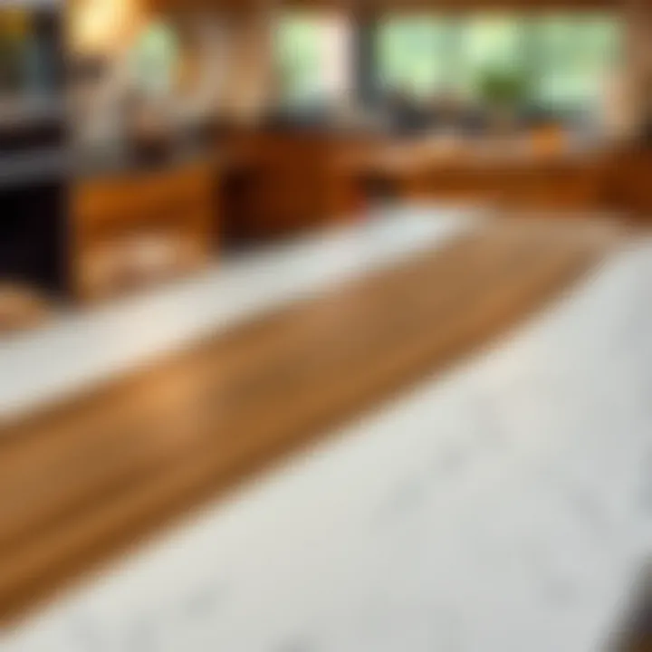 Stylish Laminate Table Top A stylish laminate table top demonstrating versatility in design and color options