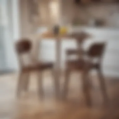 Contemporary dining chairs paired with a storage-integrated table