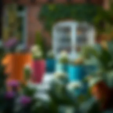 Stunning garden design with planters