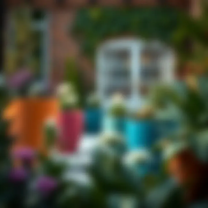 Stunning garden design with planters