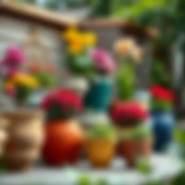 Maintaining colorful outdoor planters