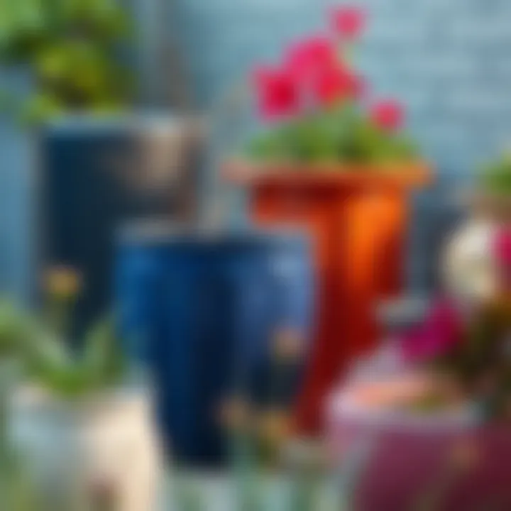 Different materials for outdoor planters