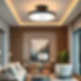 Elegant modern fluorescent light cover in a stylish interior