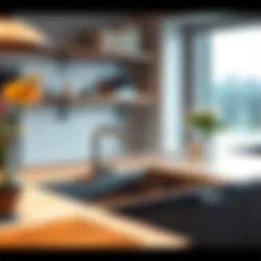 Combining Functionality and Aesthetics Functional and stylish top mount sink in use