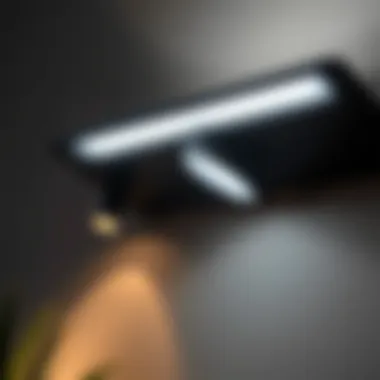 Close-up of waterproof LED wall lamp showcasing design details