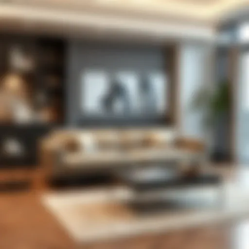 Elegant loveseat bed in a modern living room