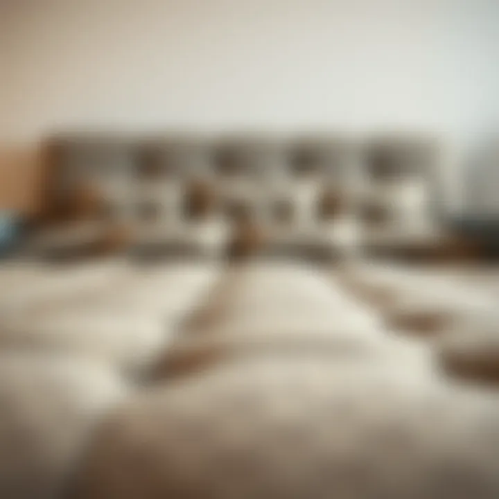 Stylish loveseat bed showcasing different fabric textures