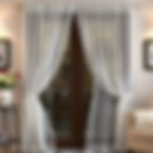 Elegant net curtains gracefully enhancing a patio door