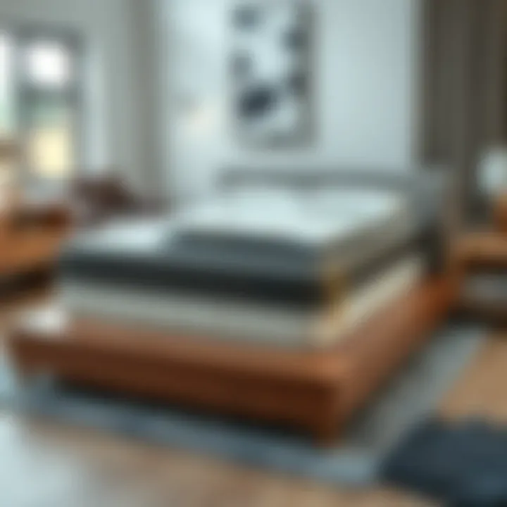 Diverse Mattress Options for Platform Beds Variety of mattress types displayed on a stylish platform bed