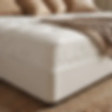 Close-up of the materials used in Pottery Barn trundle bed mattress