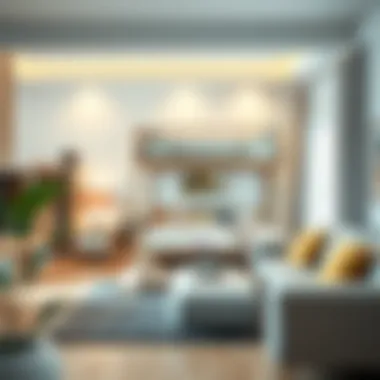 Family Living with Queen Over Queen Bunk Beds Spacious interior showcasing a queen over queen bunk bed for family living