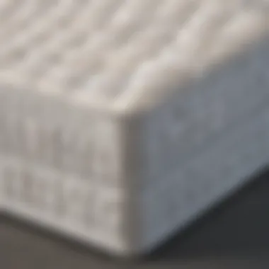 Close-up view of a high-quality queen size mattress showcasing its material layers