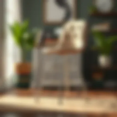 Stylish retro step stool chair showcasing unique design features