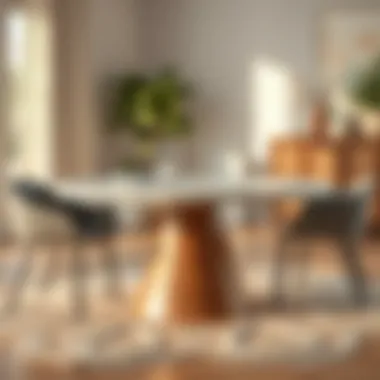 Diverse materials for round tables in home decor