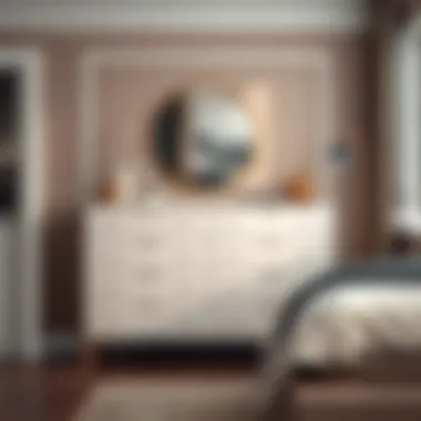 Elegant Short Dresser: A Touch of Modernity Elegant short dresser in a modern bedroom setting