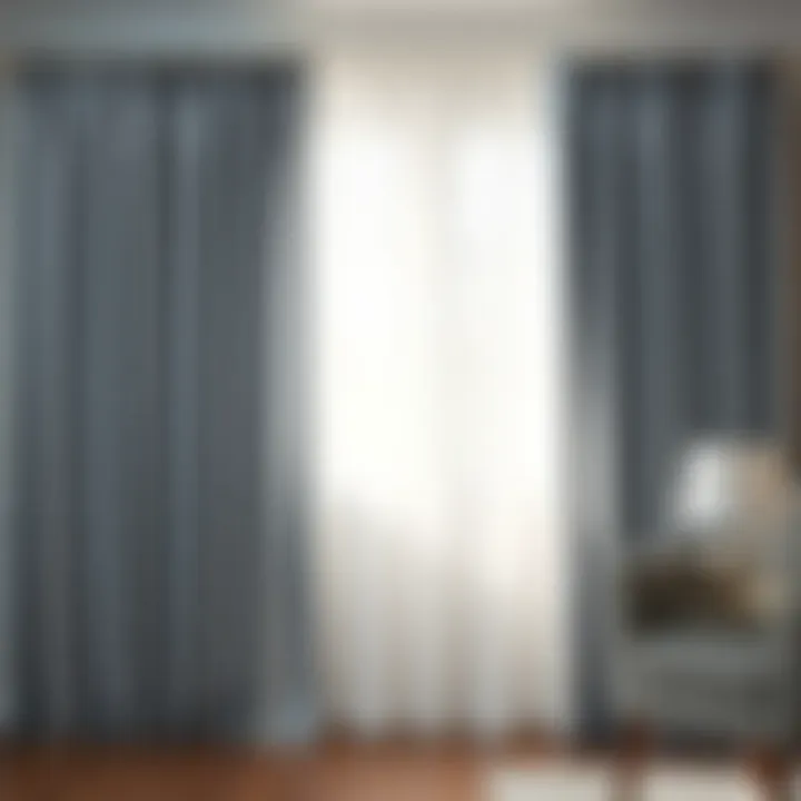 Design Variations of Silver Blue Blackout Curtains Different design variations of silver blue blackout curtains displayed