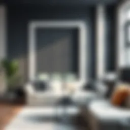 Elegant single blind in a modern living room