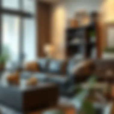 Contemporary Decor with Leather Sofa A small leather corner sofa paired with contemporary decor elements