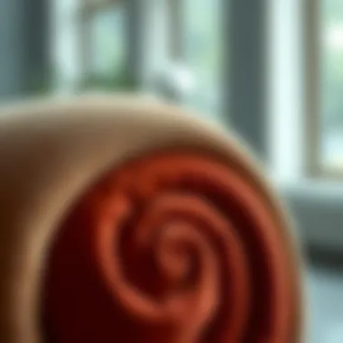 Close-up of swirl sofa chair upholstery showcasing material textures