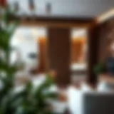 Elegant 48 inch sliding door in a modern living room