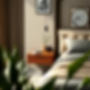 Elegant side table seamlessly integrated into a stylish king size bed