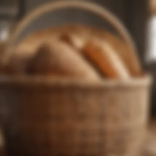 Elegant extra large straw basket showcasing intricate weaving patterns.