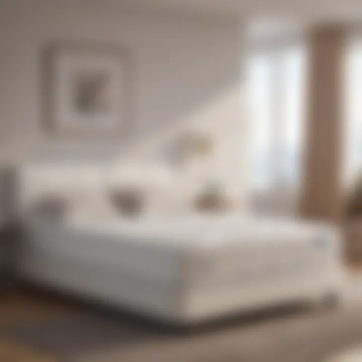 Different types of sprung mattresses displayed side by side