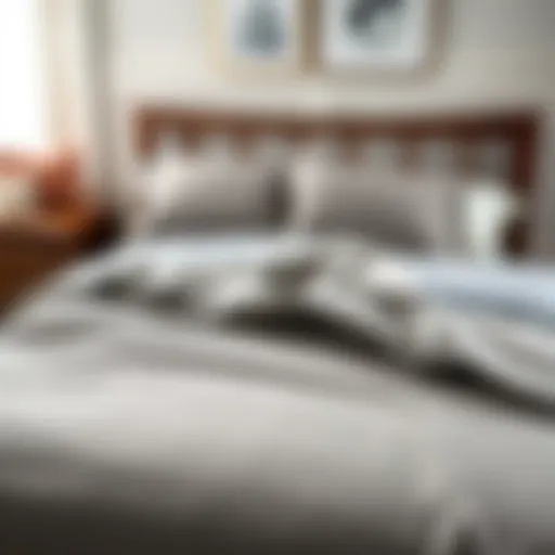 Luxurious jersey duvet cover on a twin bed