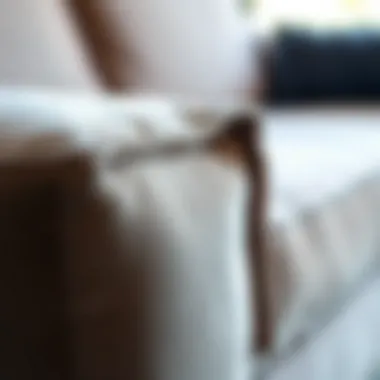 Close-up of microfiber suede texture showcasing durability and elegance