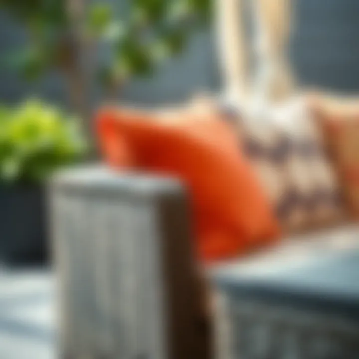 Close-up view of high-quality materials used in patio furniture