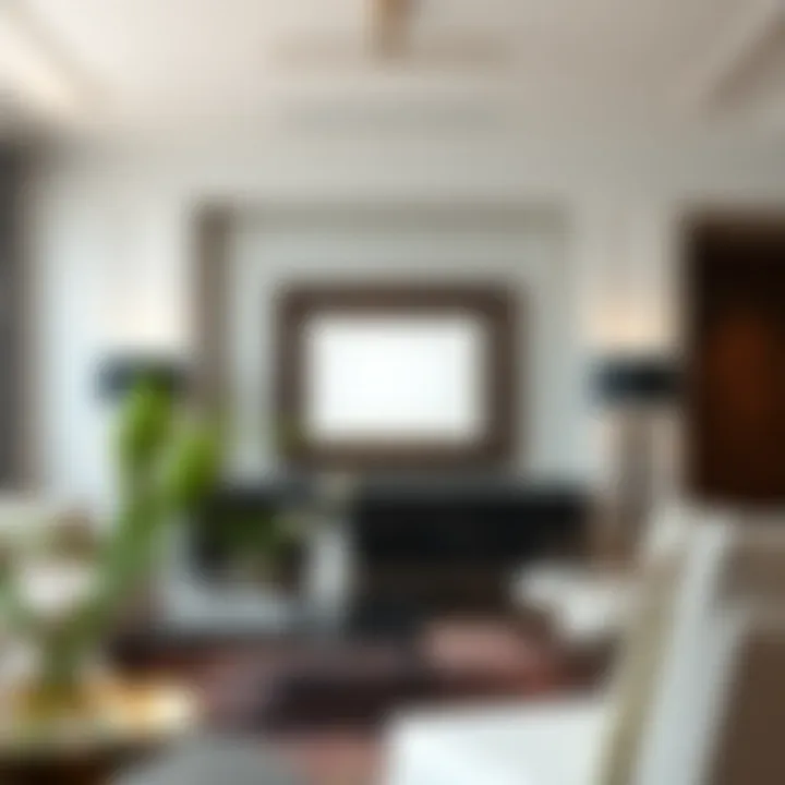 Matted frame displayed in a stylish interior setting