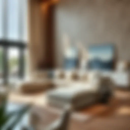 Elegant oversized plush sectional in a modern living space