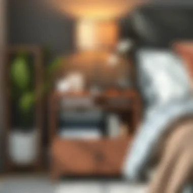 Practical Storage Solutions on Nightstand An organized 24 x 24 nightstand showcasing practical storage solutions