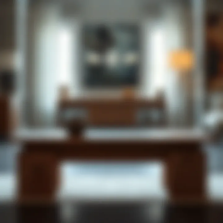 C table with folding top showcasing craftsmanship and materials