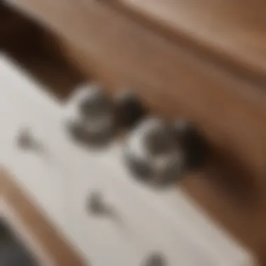 Close-up of materials used in three-inch drawer knobs