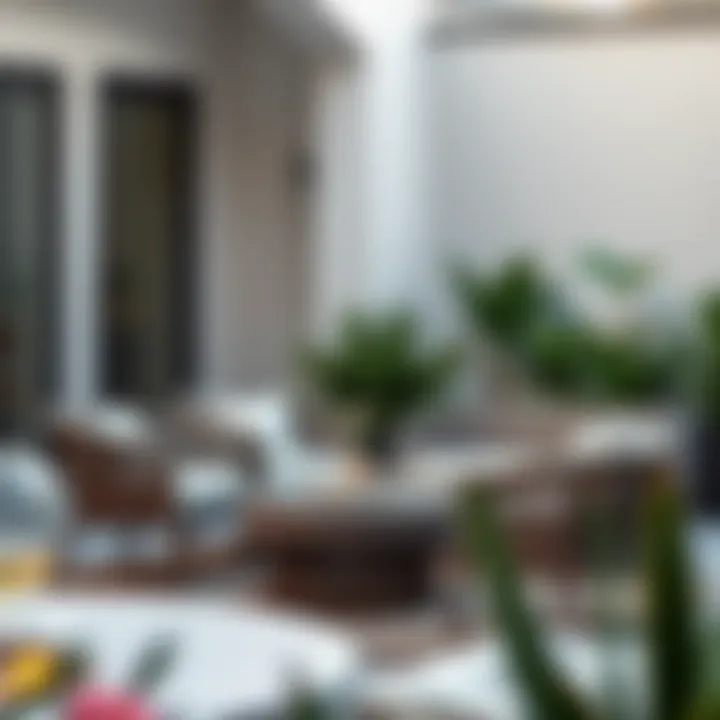 Modern Outdoor Aesthetics of Rattan Patio Set Elegant three-piece rattan patio set showcasing modern outdoor aesthetics