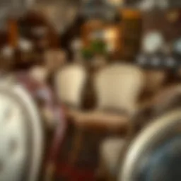 Charming vintage chairs displayed in a local furniture shop