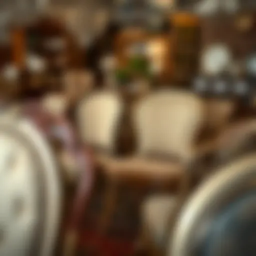Charming vintage chairs displayed in a local furniture shop