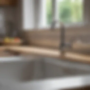 Close-up of high-quality sink materials