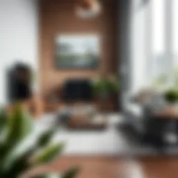 A stylishly designed 24x17 dog crate in a modern living room setting.