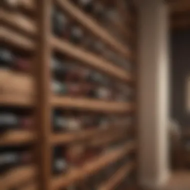 A beautifully designed vintage wine rack made from reclaimed wood.
