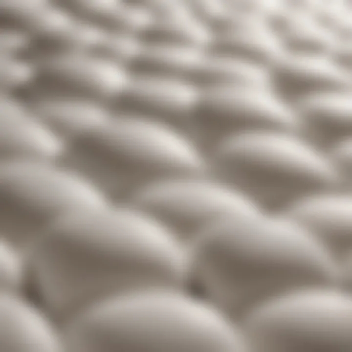 An array of futon mattress foams in various densities