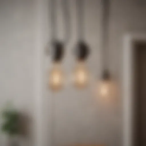 Stylish hanging light socket with a vintage bulb