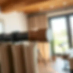 A close-up view of a heavy duty curtain rail showcasing its robust design and durability.