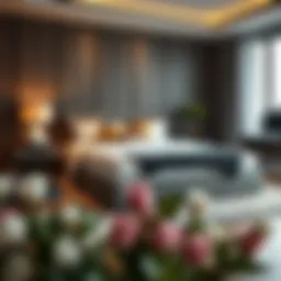 Elegant king mattress platform base in a contemporary bedroom setting