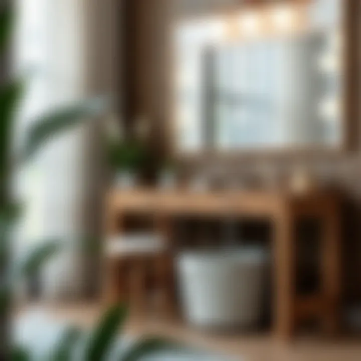 DIY large vanity organizer crafted from repurposed materials