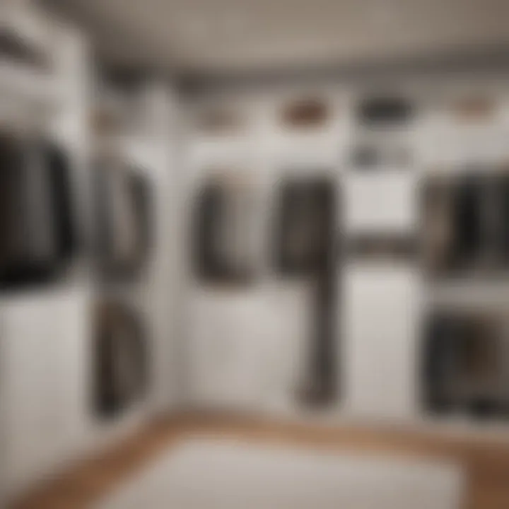 LED motion sensor light in a well-organized closet