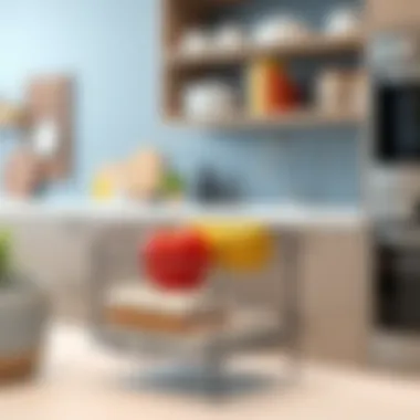 Modern metal kitchen organizer with sleek design and functionality