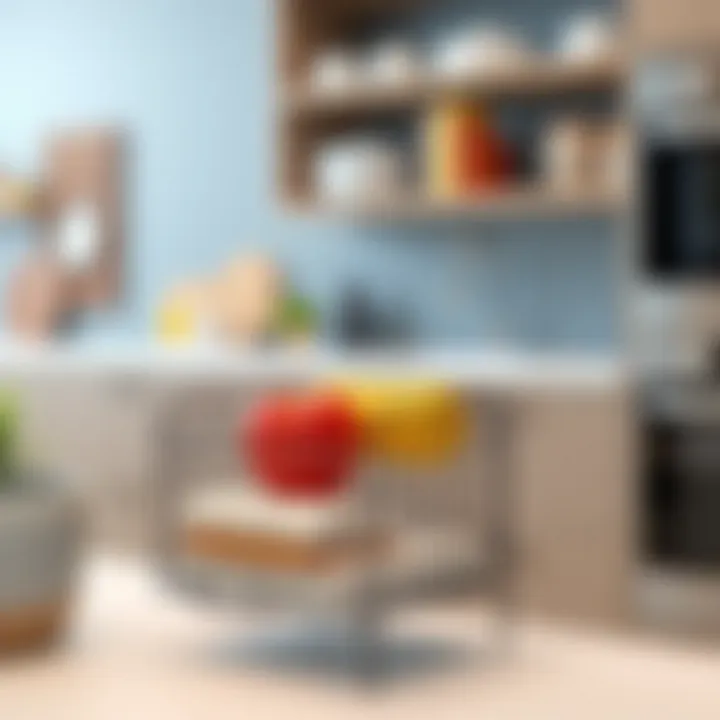 Modern metal kitchen organizer with sleek design and functionality